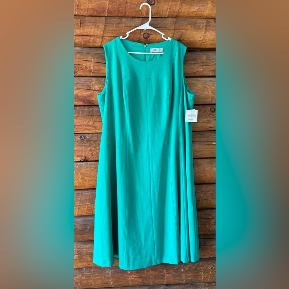 Kasper Teal Midi Dress